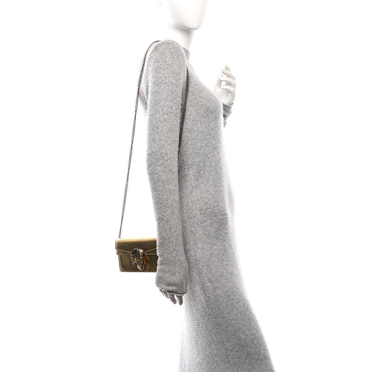Metallic Calfskin Super Mini Dionysus Shoulder Bag Gold product image 2, provided for visual reference and product detail