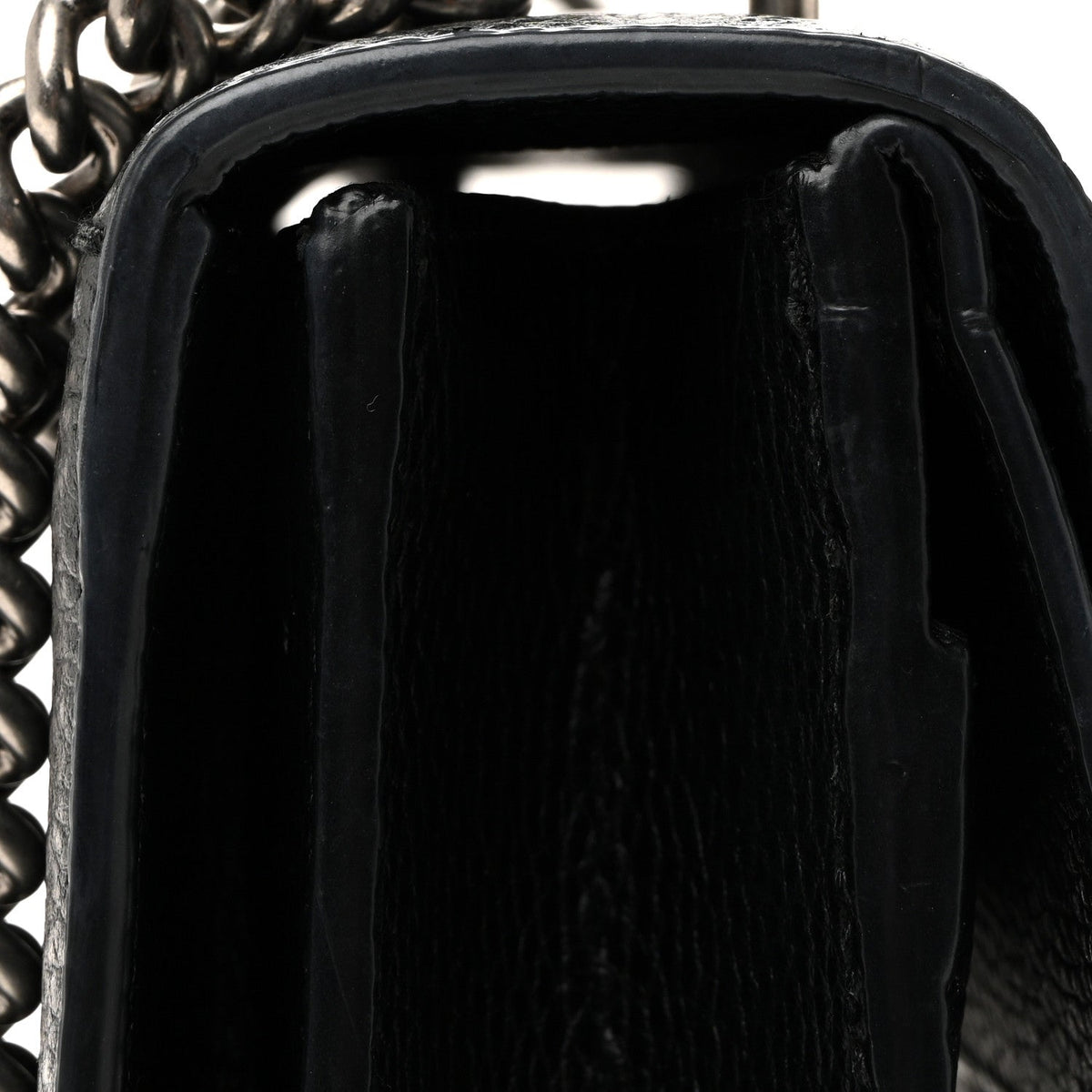 Pebbled Calfskin Small Dionysus Shoulder Bag Black product image 13, provided for visual reference and product detail review