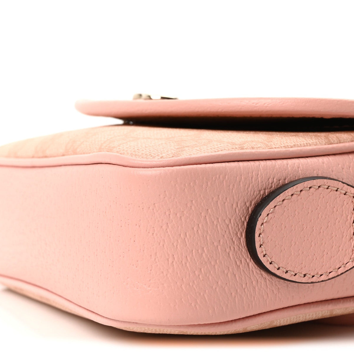 GG Supreme Monogram Textured Dollar Calfskin Mini Ophidia Flap Shoulder Bag Rose Pink product image 10, provided for visual
