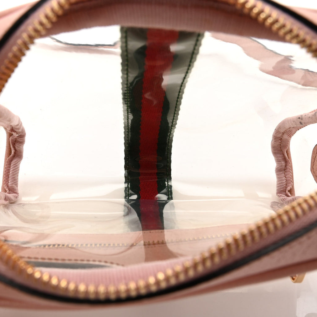 Vinyl Web Mini Ophidia Transparent Shoulder Bag Perfect Pink product image 12, provided for visual reference and product