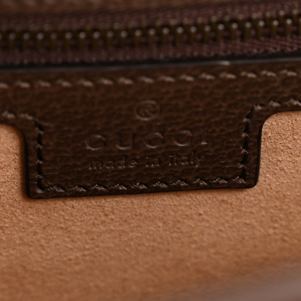 GG Supreme Monogram Textured Dollar Calfskin Web Small Ophidia Padlock Top Handle Bag Beige Ebony New Acero product image 6,