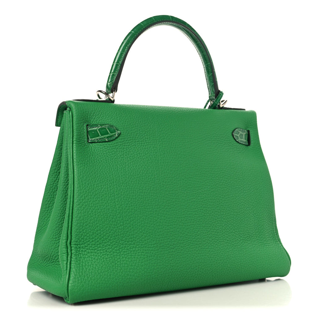Togo Shiny Niloticus Crocodile Kelly Retourne Touch 28 Bambou product image 3, provided for visual reference and product