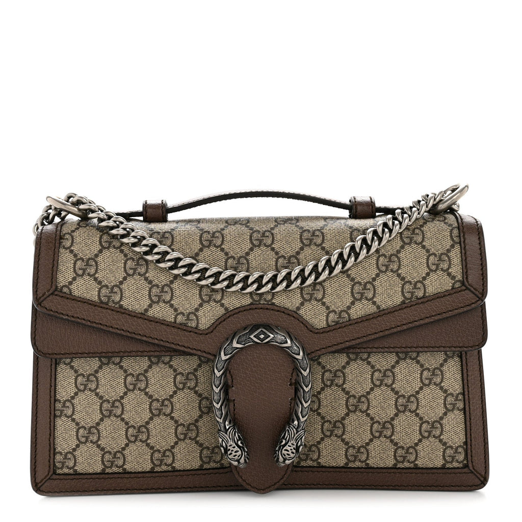GG Supreme Monogram Textured Dollar Calfskin Top Handle Dionysus Shoulder Bag Beige Ebony New Acero product image 1,