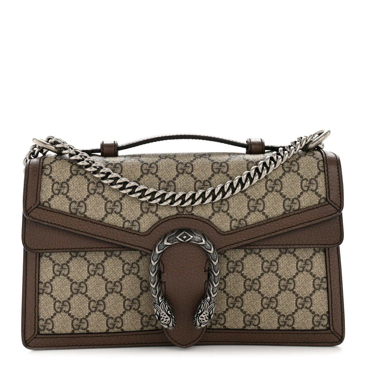 GG Supreme Monogram Textured Dollar Calfskin Top Handle Dionysus Shoulder Bag Beige Ebony New Acero product image 1,