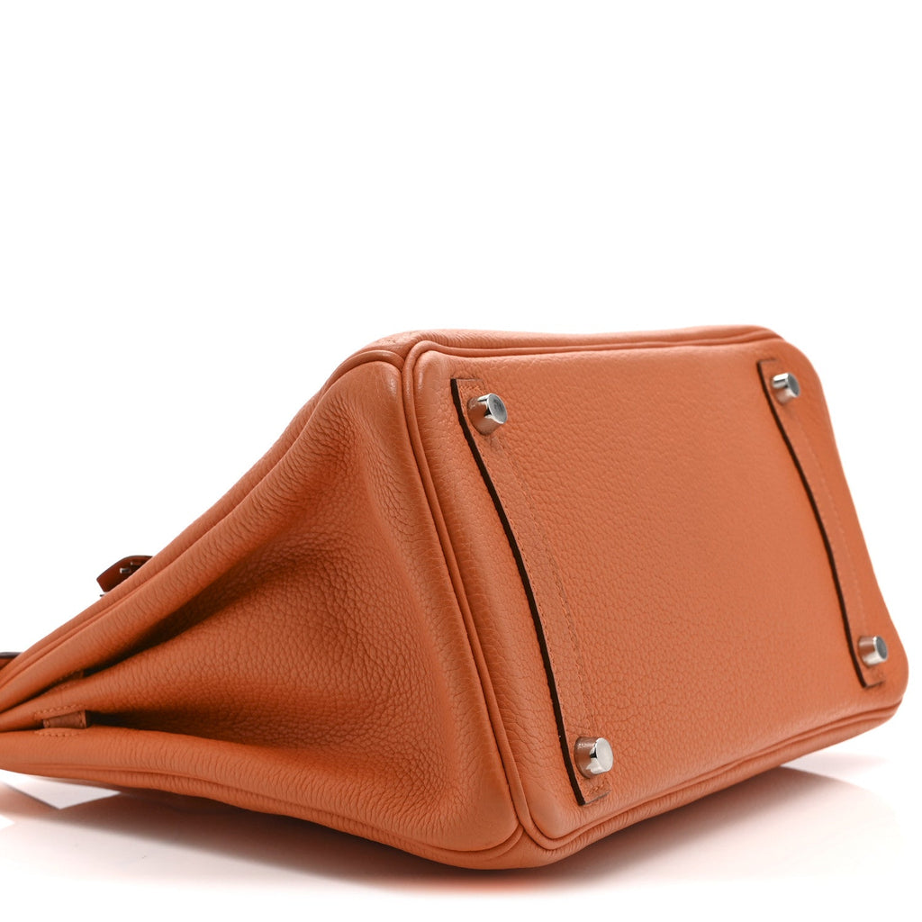 Taurillon Clemence Birkin 30 Orange product image 9, provided for visual reference and product detail review