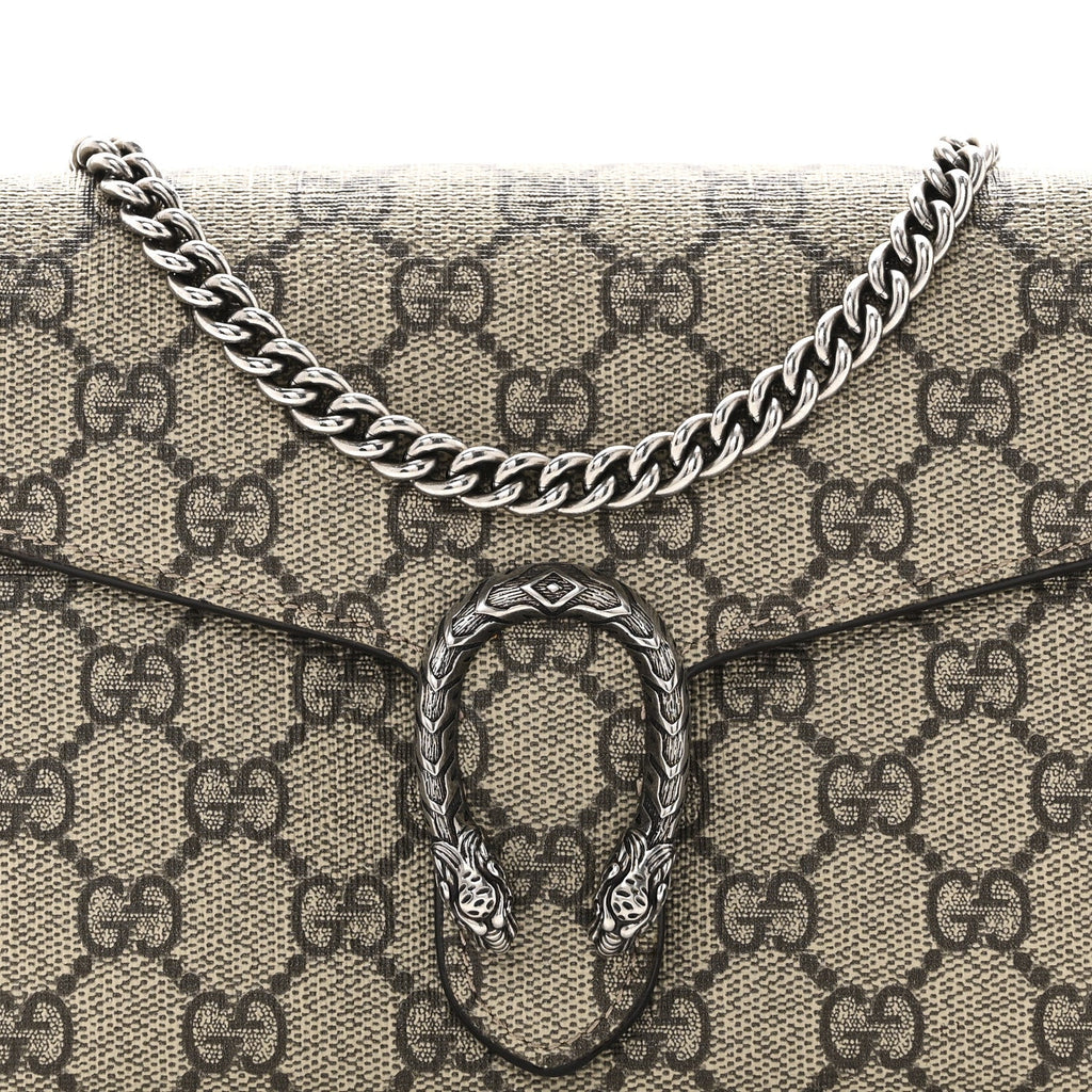 GG Supreme Monogram Mini Dionysus Chain Wallet Beige Taupe product image 8, provided for visual reference and product detail