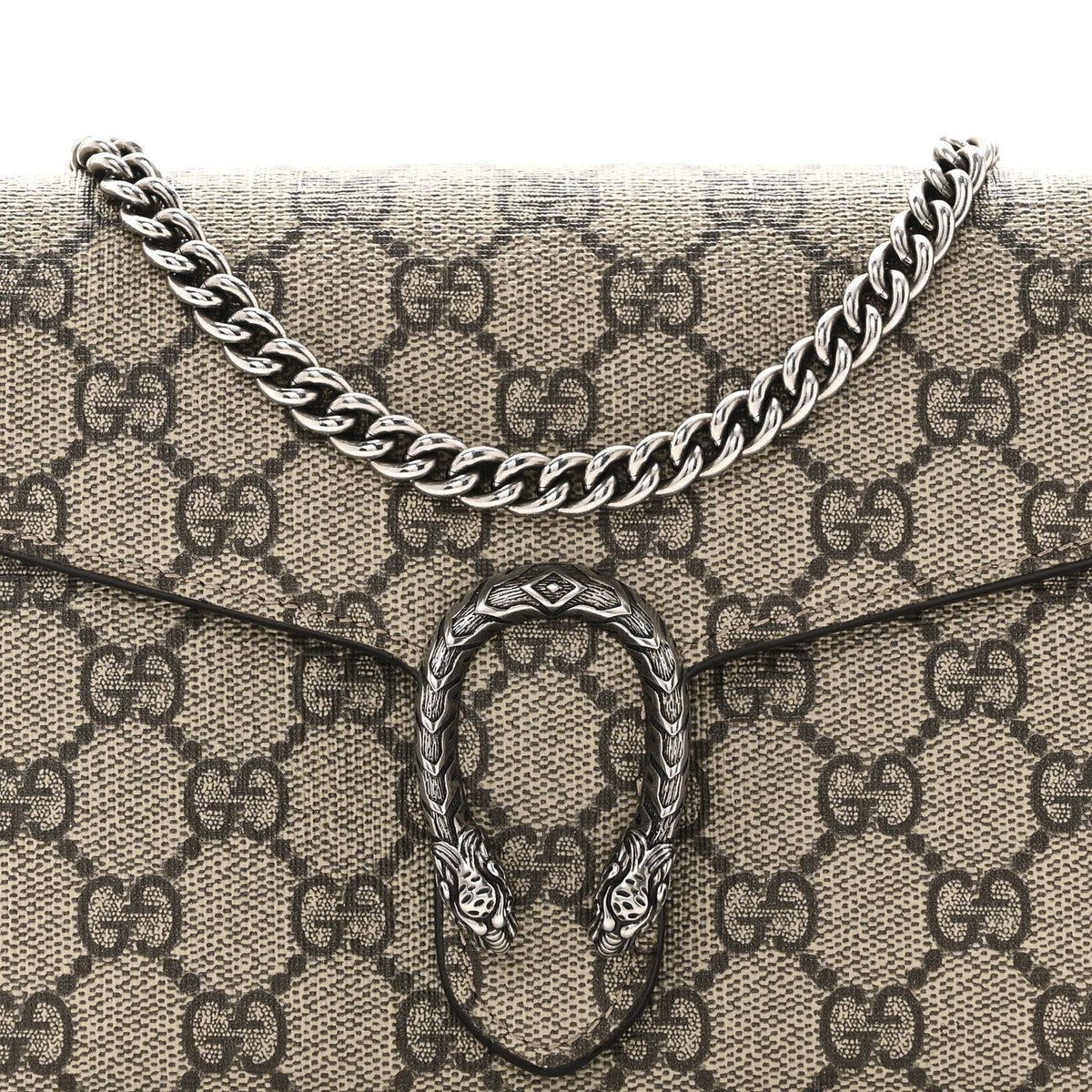 GG Supreme Monogram Mini Dionysus Chain Wallet Beige Taupe product image 8, provided for visual reference and product detail