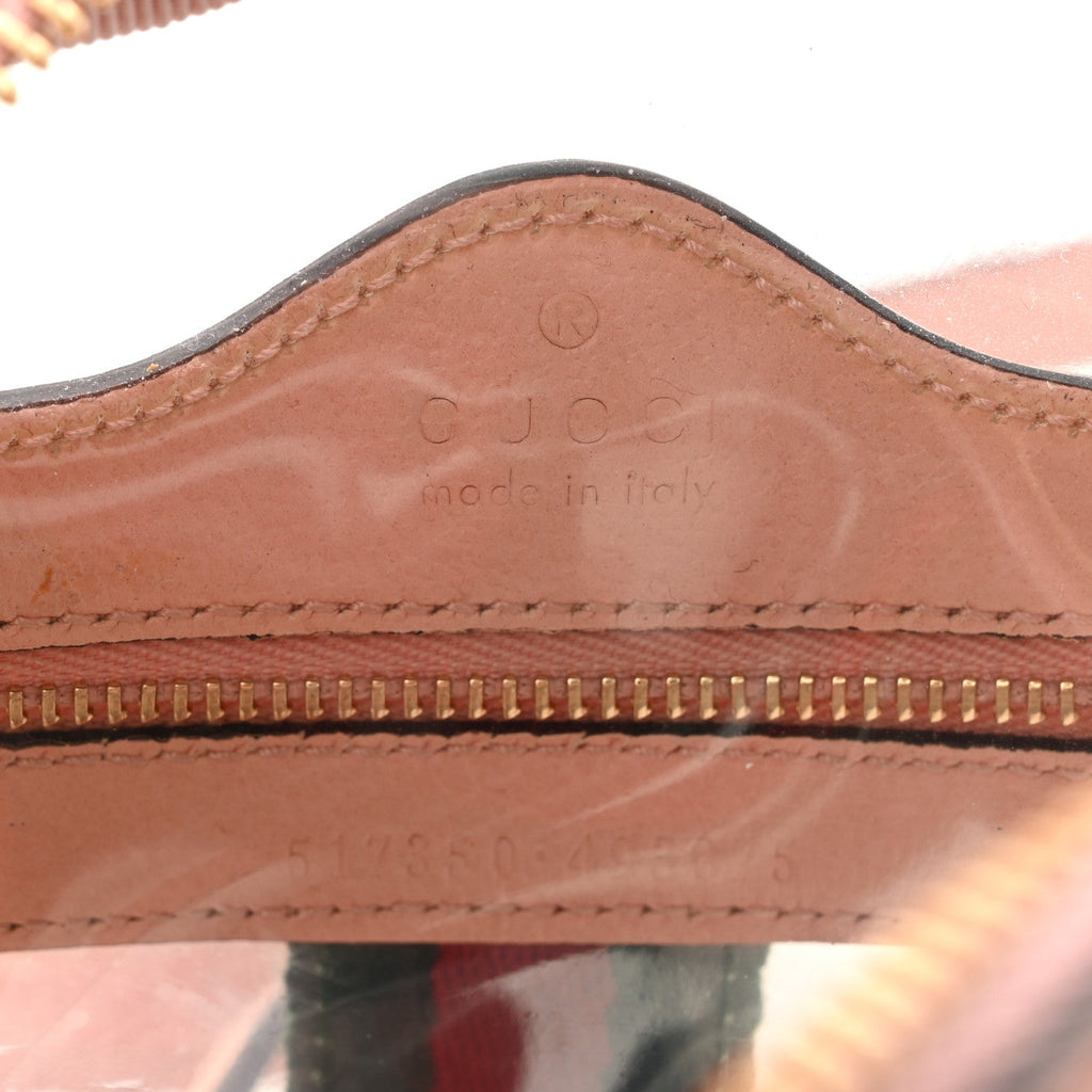 Vinyl Web Mini Ophidia Transparent Shoulder Bag Perfect Pink product image 14, provided for visual reference and product