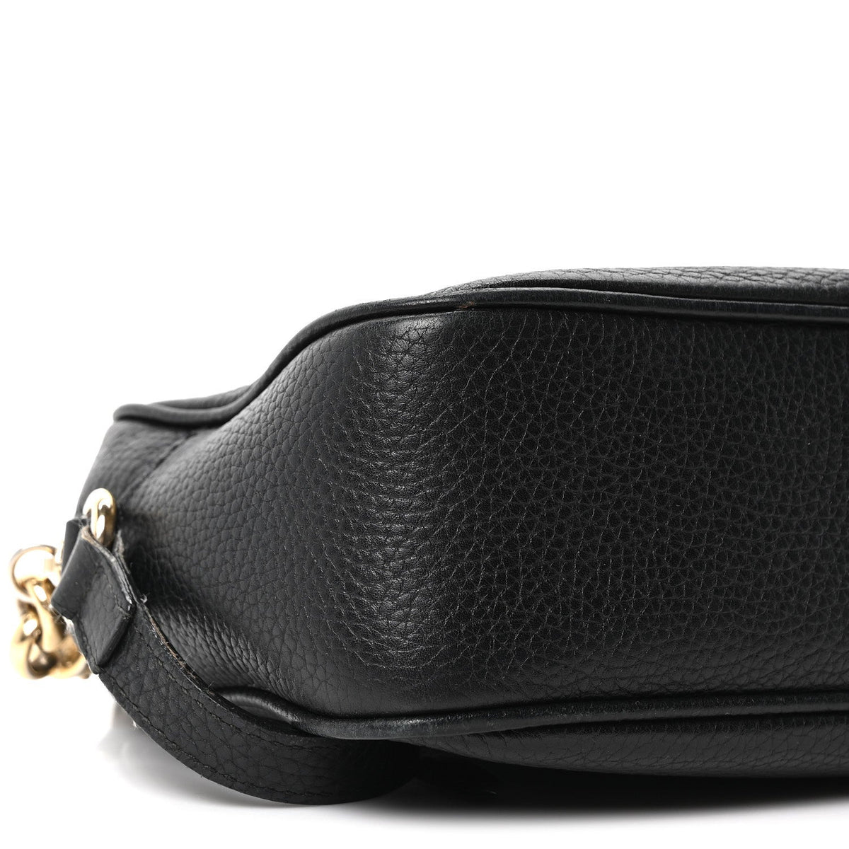 Pebbled Calfskin Small Soho Disco Bag Black product image 9, provided for visual reference and product detail review