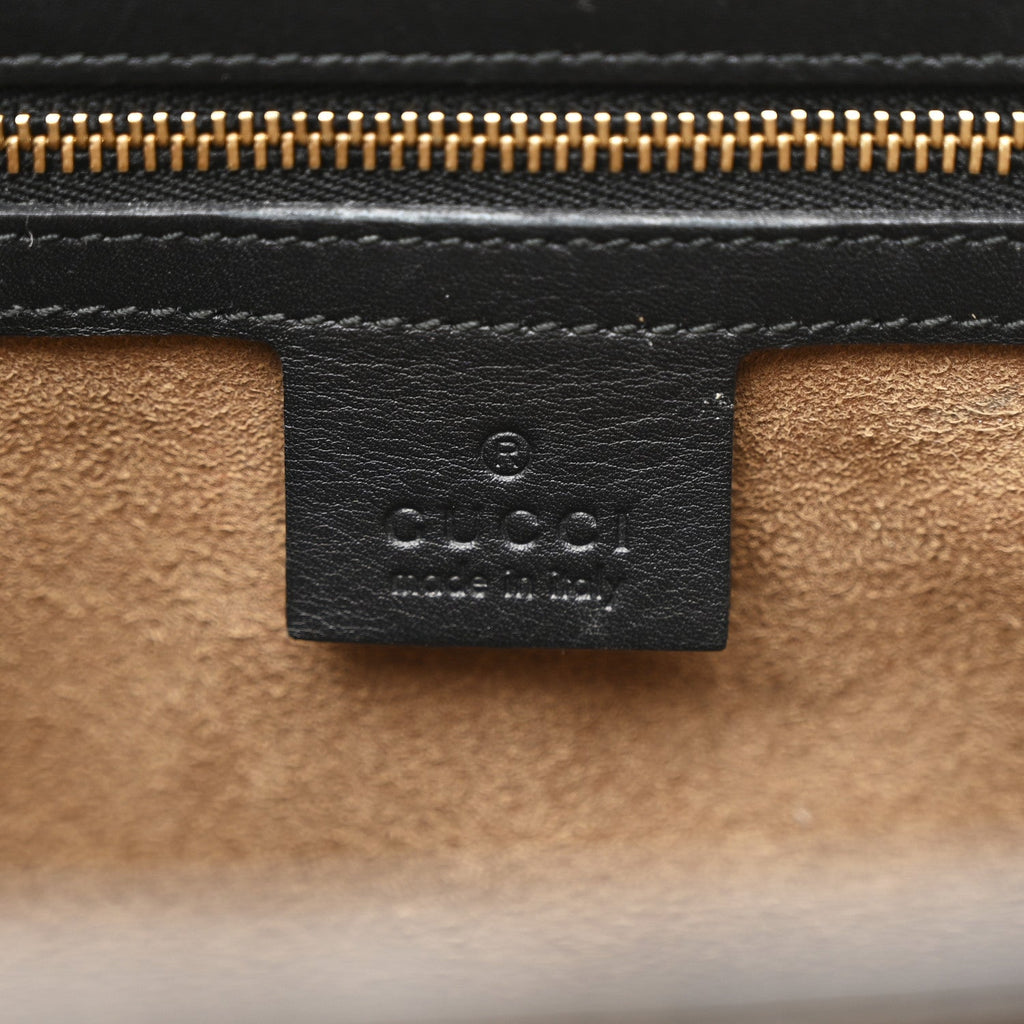 GG Supreme Monogram Calfskin Medium Padlock Top Handle Bag Beige Black Cuir product image 6, provided for visual reference