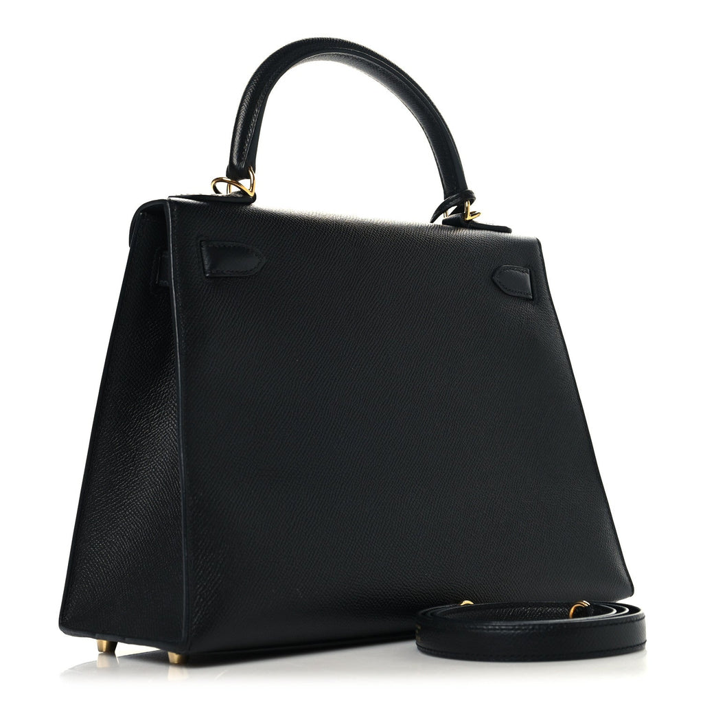 Epsom Kelly Sellier 28 Black product image 3, provided for visual reference and product detail review