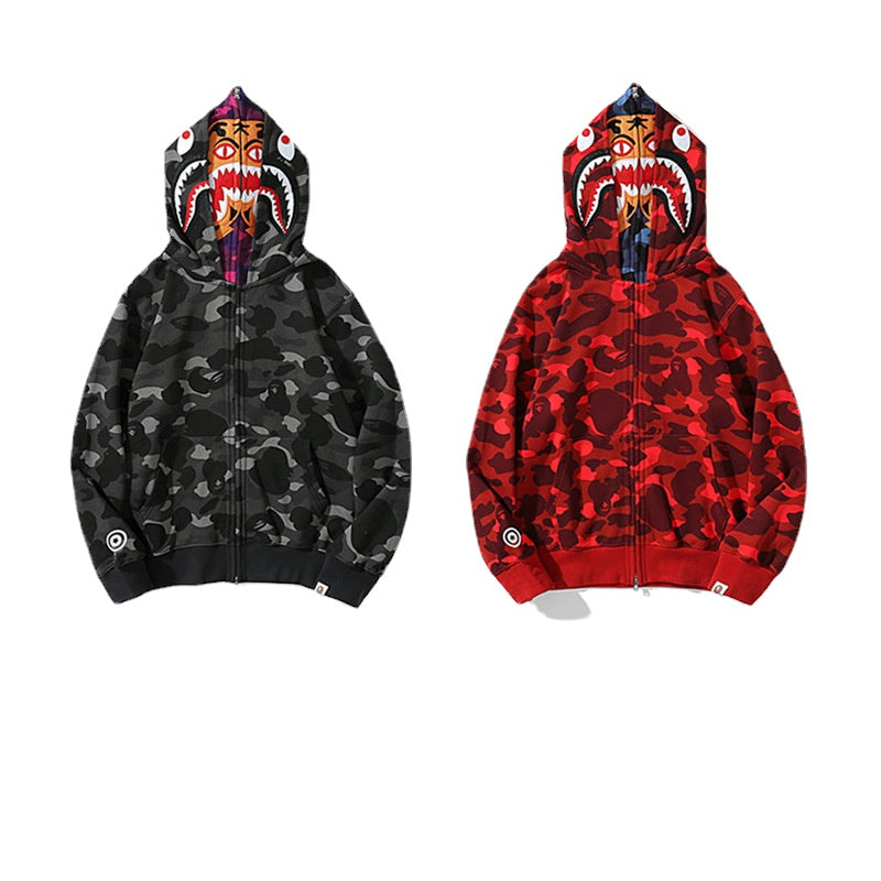 Bape Bearbrick Hoodie Shark Camouflage Sweater product image 1, provided for visual reference and product detail review