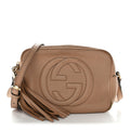 Pebbled Calfskin Small Soho Disco Bag Camelia product image 1, provided for visual reference and product detail review