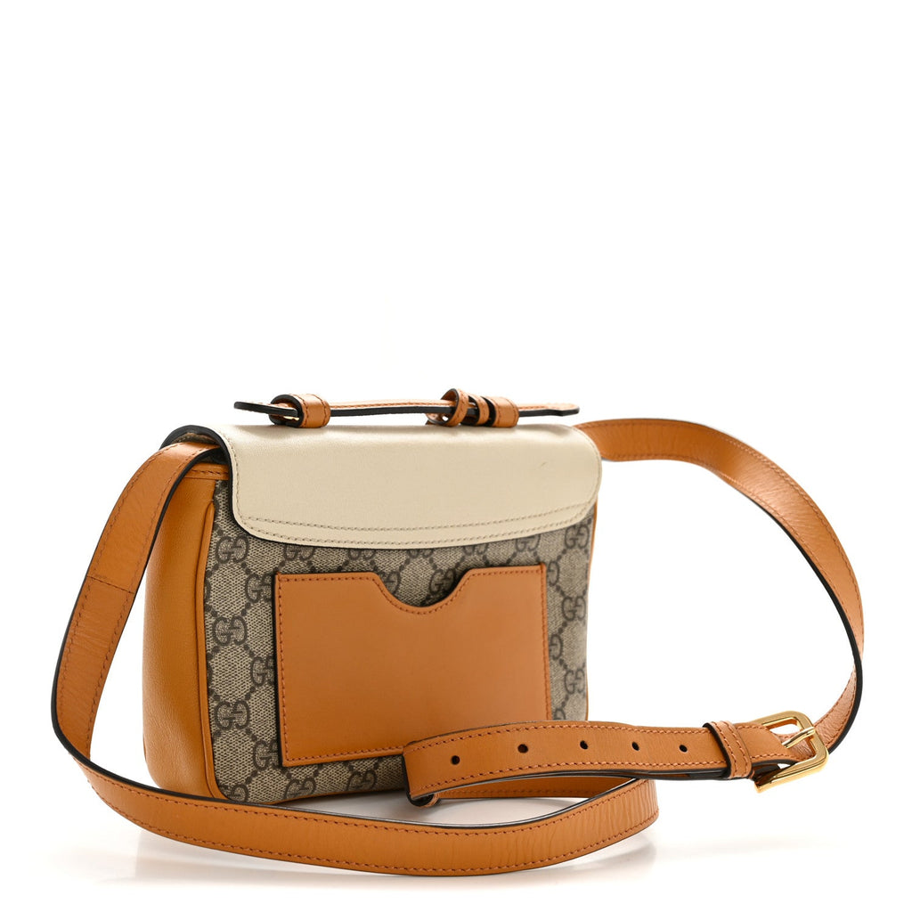 GG Supreme Monogram Calfskin Mini Padlock Flap Pocket Shoulder Bag Beige Mystic White Sun Oil product image 3, provided for