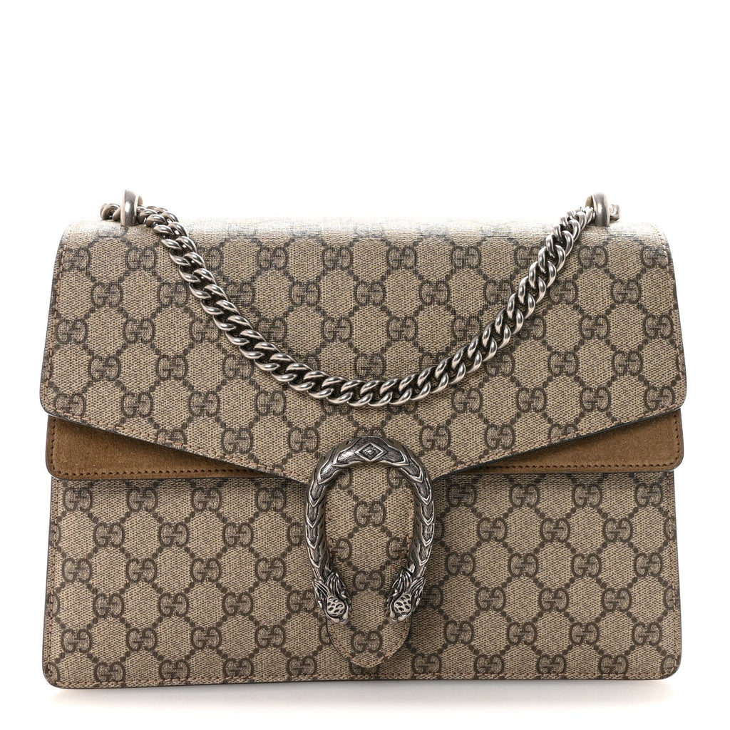 GG Supreme Monogram Medium Dionysus Shoulder Bag Taupe product image 1, provided for visual reference and product detail