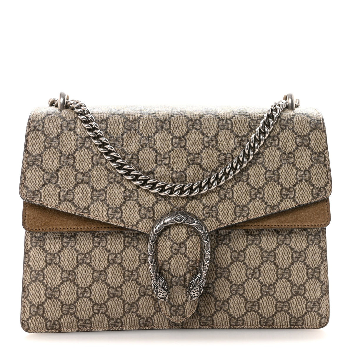 GG Supreme Monogram Medium Dionysus Shoulder Bag Taupe product image 1, provided for visual reference and product detail