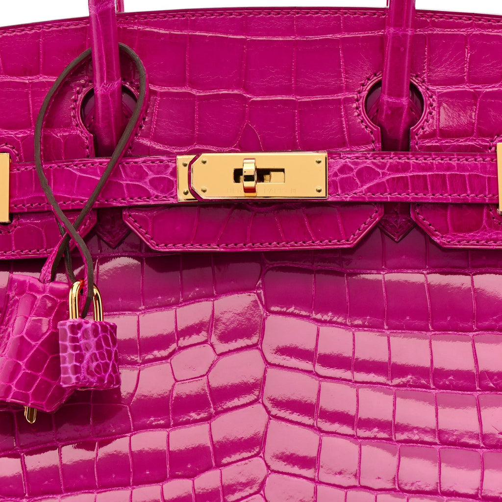 Shiny Niloticus Crocodile Birkin 30 Rose Scheherazade product image 8, provided for visual reference and product detail