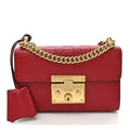 Guccissima Small Padlock Shoulder Bag Hibiscus Red product image 1, provided for visual reference and product detail review