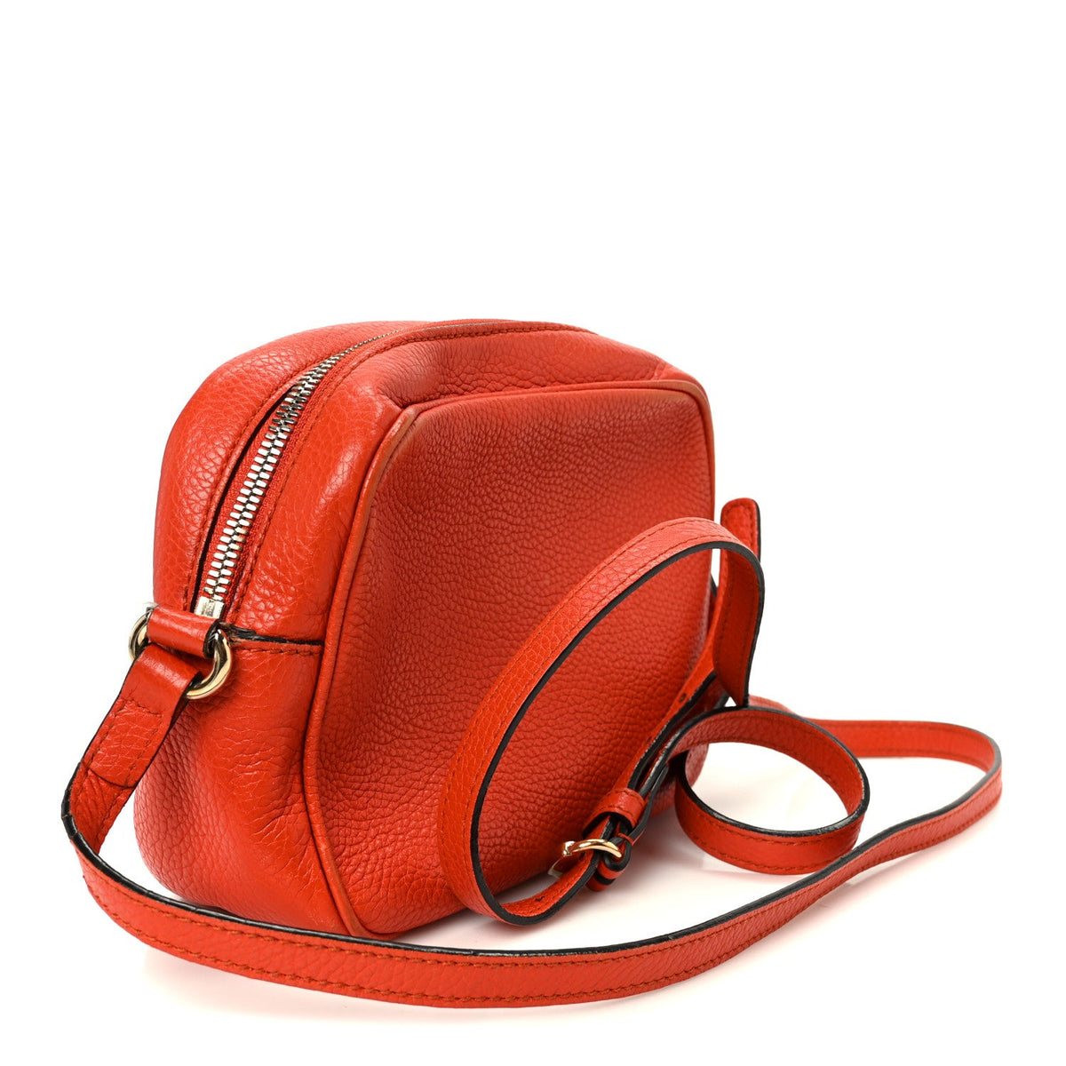 Pebbled Calfskin Small Soho Disco Bag Sun Orange product image 3, provided for visual reference and product detail review