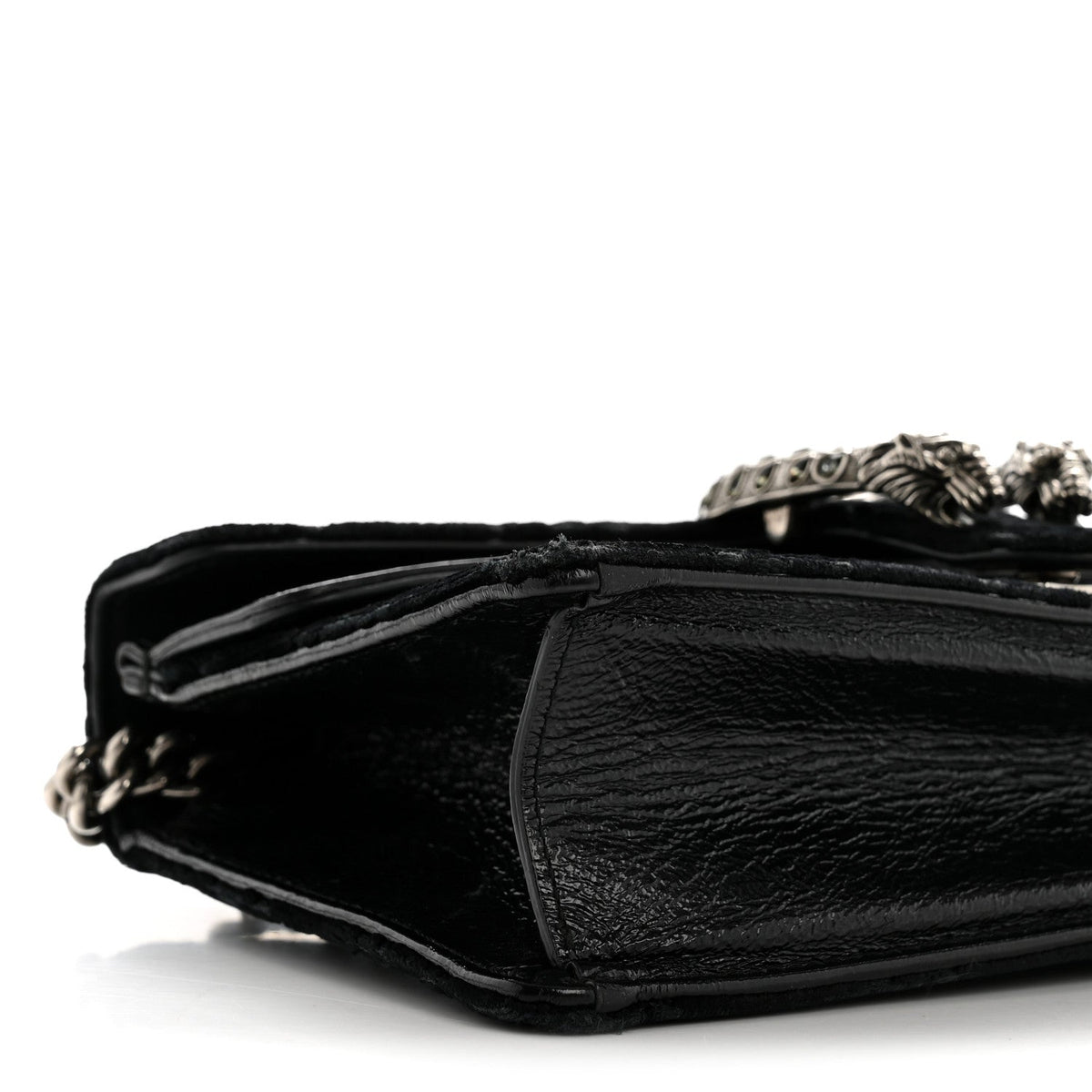 Velvet Skipper Crystal GG Monogram Small Dionysus Shoulder Bag Black Black Diamond product image 9, provided for visual