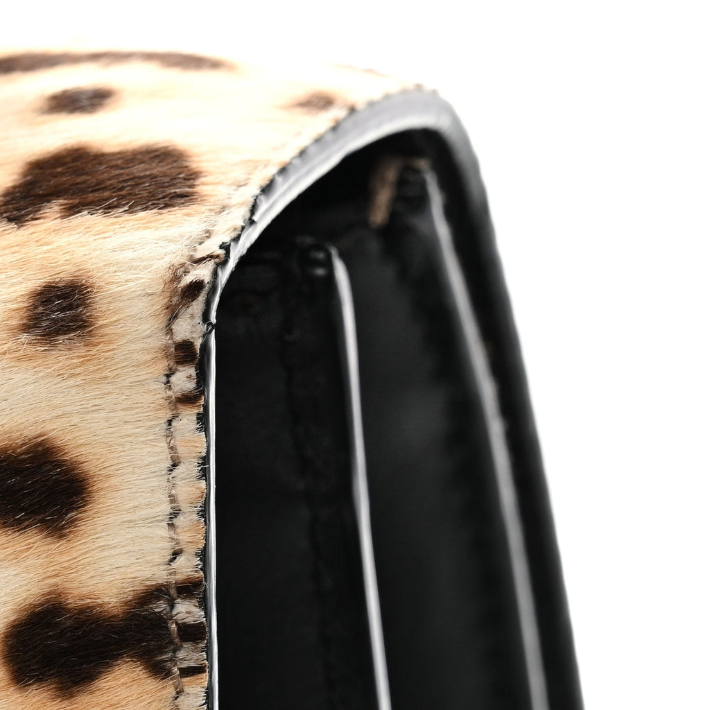 Calf Hair Calfskin Bamboo Web Leopard Print Medium Dionysus Top Handle Bag Natural Blue Agata Hibiscus Red product image 11,