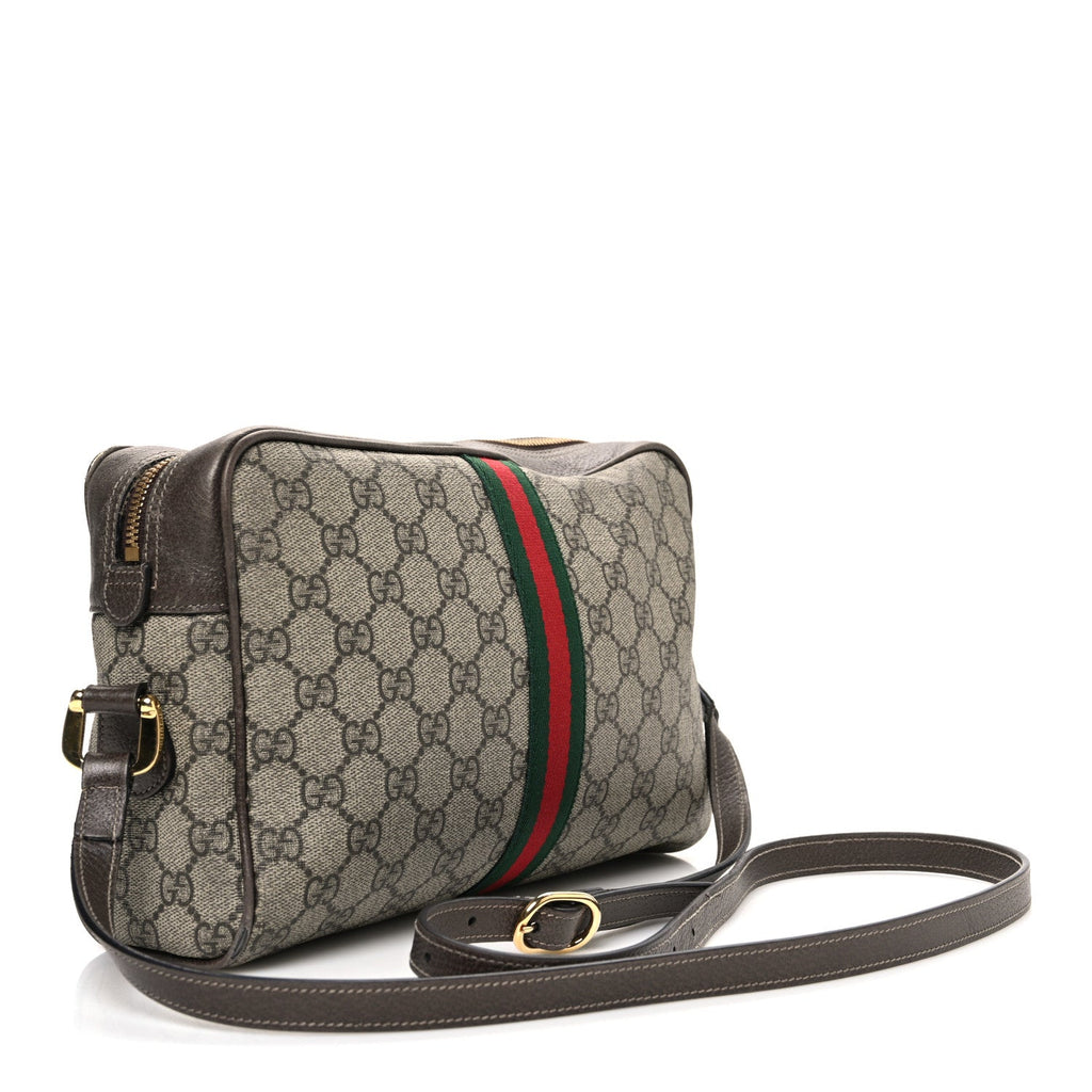 GG Supreme Monogram Web Small Ophidia Shoulder Bag Brown product image 3, provided for visual reference and product detail