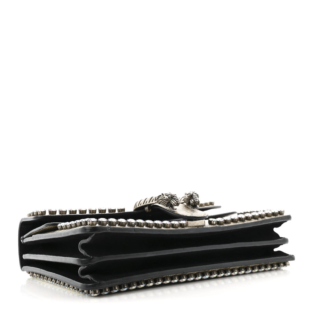 GG Supreme Monogram Crystal Small Dionysus Shoulder Bag Black product image 4, provided for visual reference and product