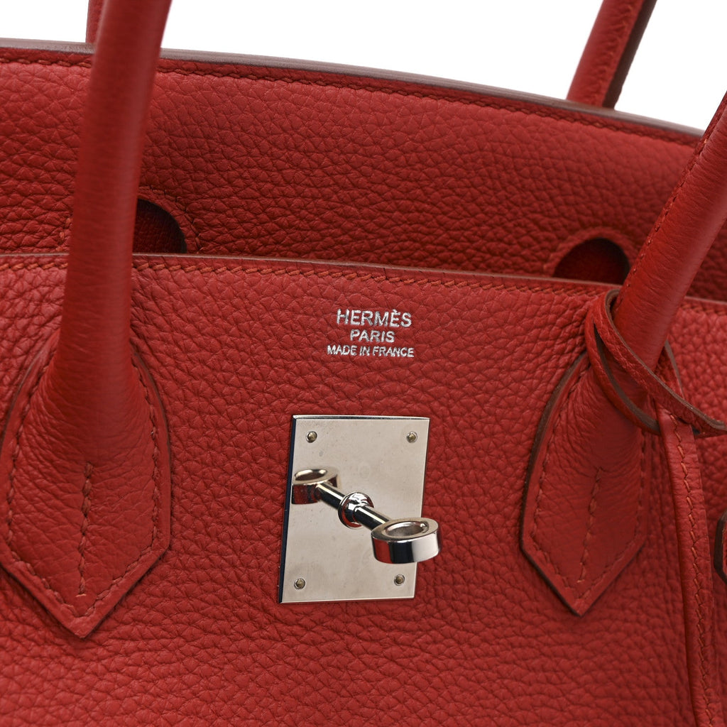 Togo Birkin 30 Vermillion product image 6, provided for visual reference and product detail review
