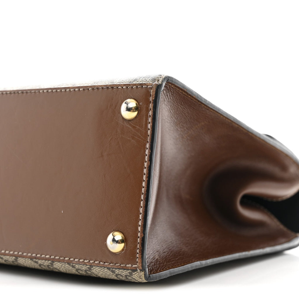 GG Supreme Monogram Calfskin Medium Padlock Top Handle Bag Beige Black Cuir product image 10, provided for visual reference