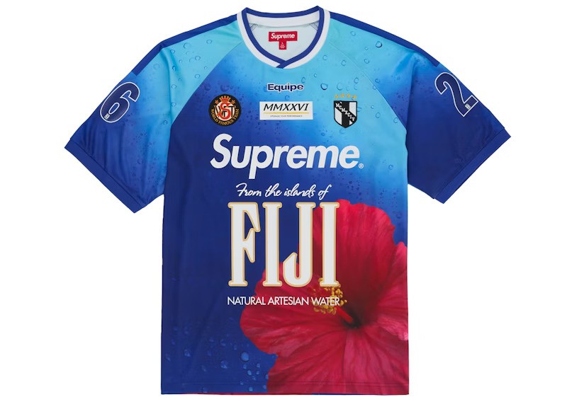 Supreme Fiji Soccer Jersey product image 1, provided for visual reference and product detail review