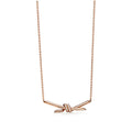 Tiffany Knot Pendant Diamond 18K Gold Necklace product image 1, provided for visual reference and product detail review
