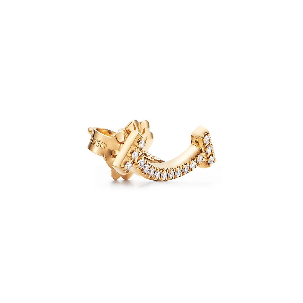 Tiffany Smile Diamonds 18K Gold Earrings product image 2, provided for visual reference and product detail review