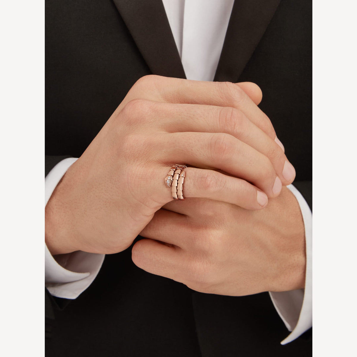 Bvlgari Serpenti Viper Demi Diamond 18K Gold Ring product image 4, provided for visual reference and product detail review