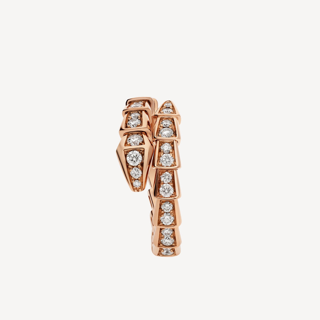 Bvlgari Serpenti Viper Pave Diamond 18K Gold Ring product image 2, provided for visual reference and product detail review
