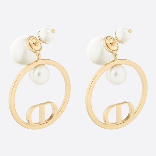 Dior Circle Pearls 18K Gold Earrings product image 1, provided for visual reference and product detail review