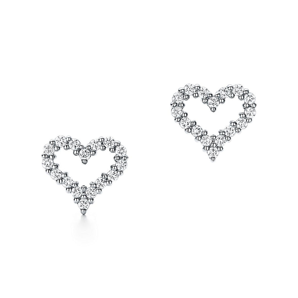 Tiffany Heart Diamonds 18K Gold Earrings product image 1, provided for visual reference and product detail review