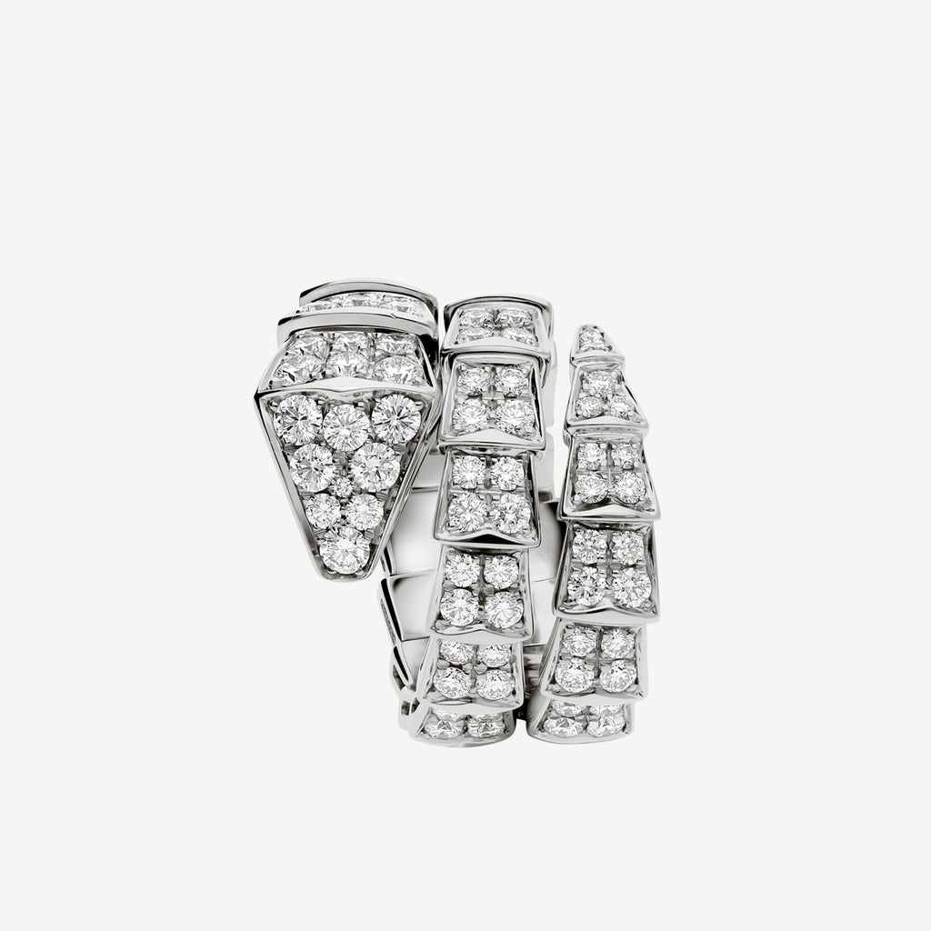 Bvlgari Serpenti Viper Full Pave Diamond 18K Gold Ring product image 3, provided for visual reference and product detail