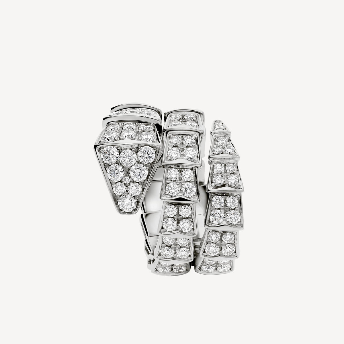 Bvlgari Serpenti Viper Full Pave Diamond 18K Gold Ring product image 3, provided for visual reference and product detail