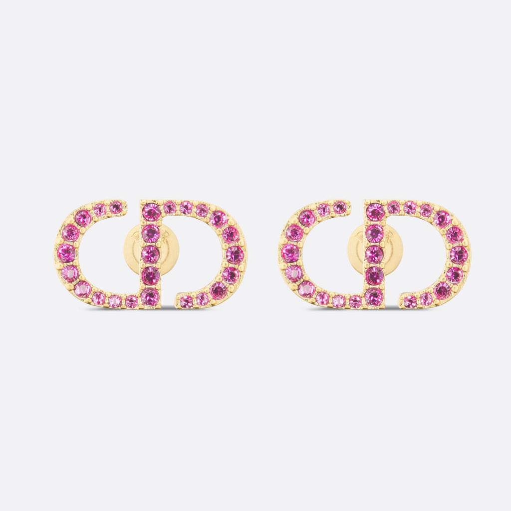 Dior Petit Stud Fuchsia Crystals 18K Gold Earrings product image 1, provided for visual reference and product detail review