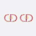 Dior Petit Stud Fuchsia Crystals 18K Gold Earrings product image 1, provided for visual reference and product detail review