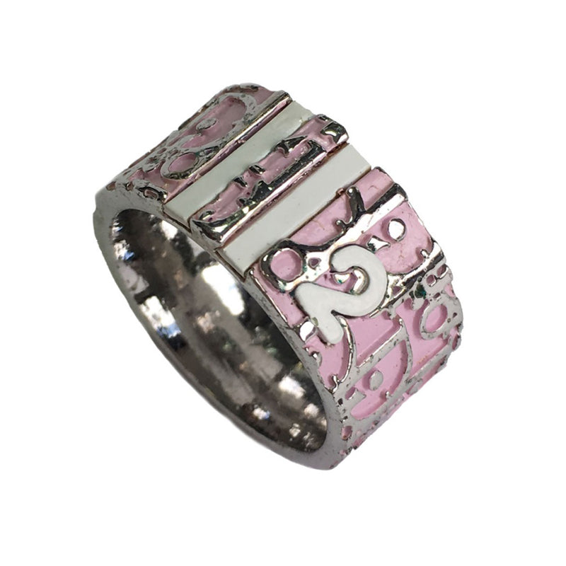 Dior Monogram Enamel 18K Gold Ring product image 2, provided for visual reference and product detail review