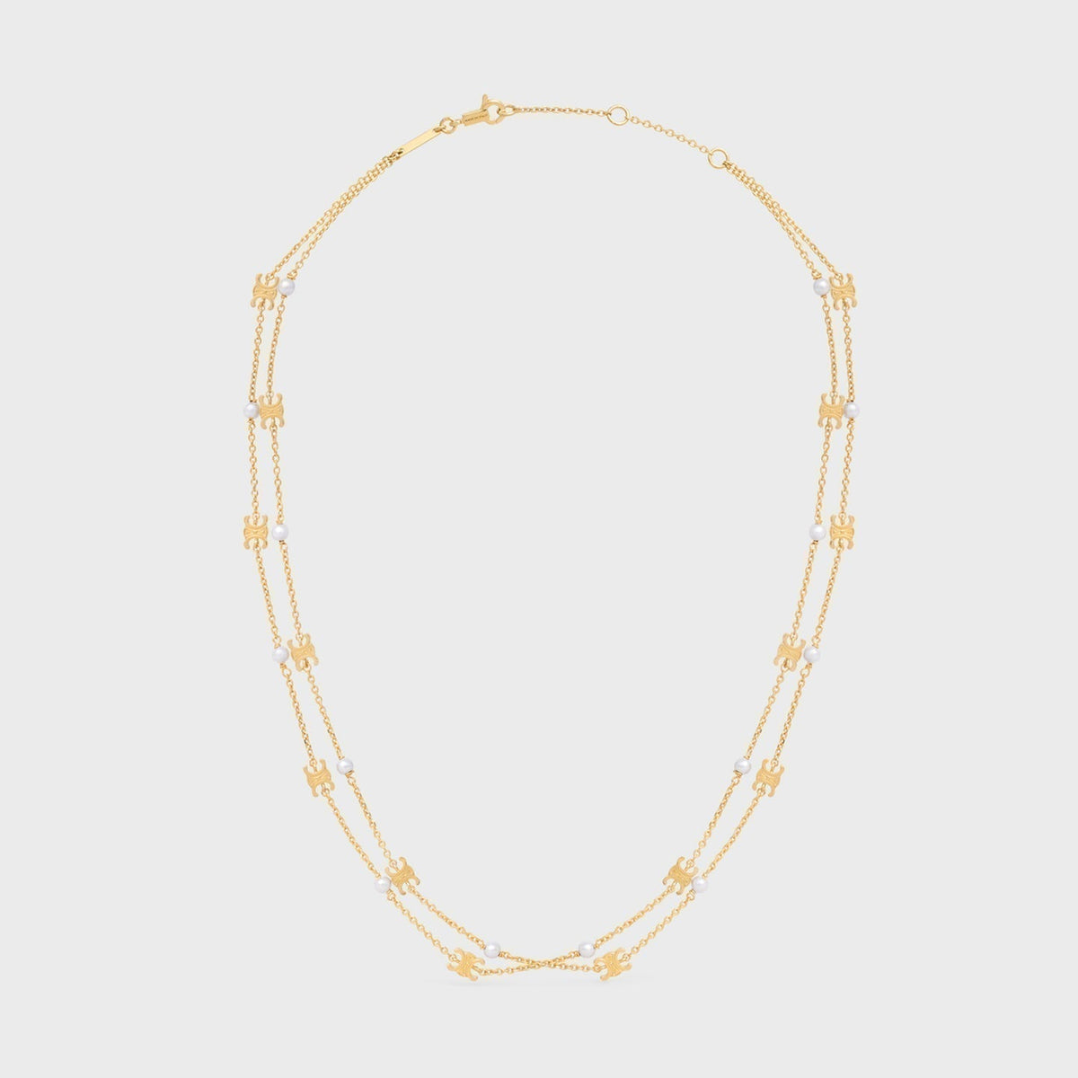 Celine Pearl Double 18K Gold Necklace product image 1, provided for visual reference and product detail review