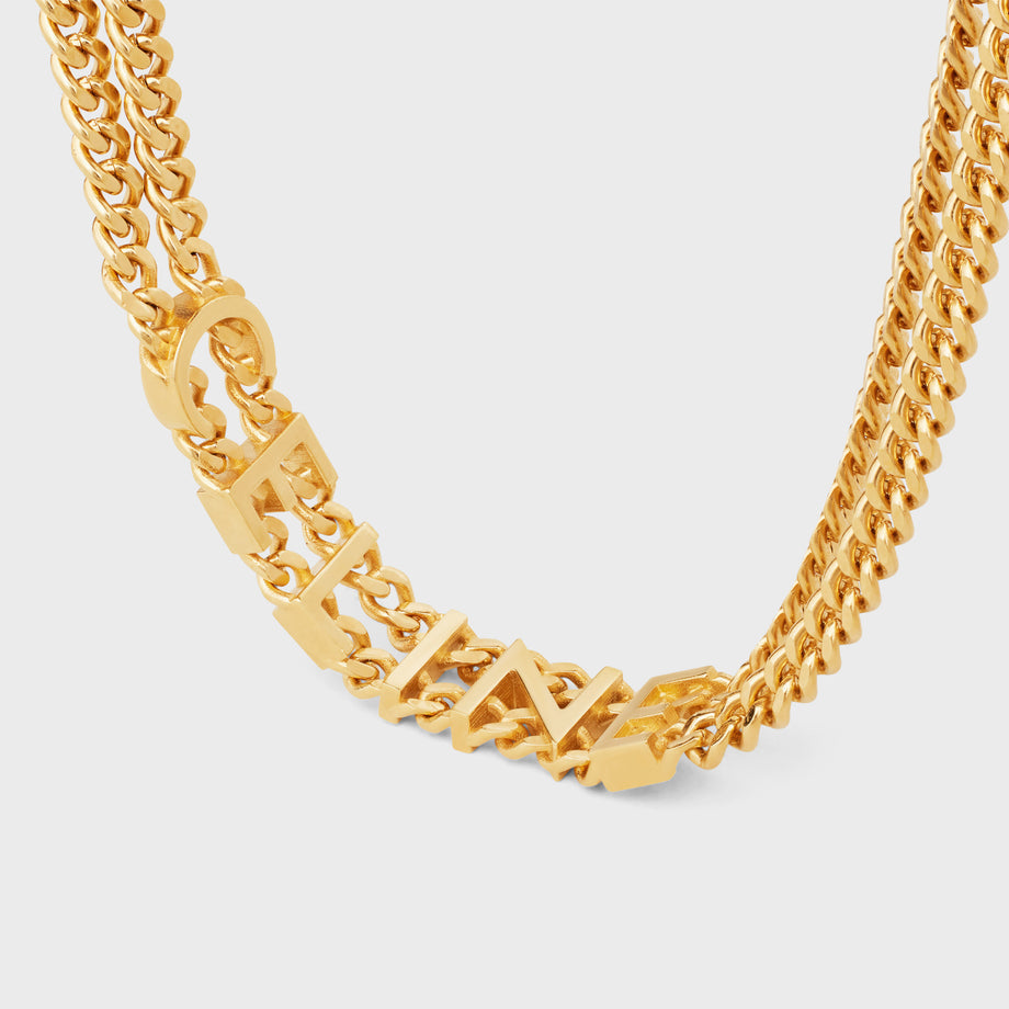 Celine Gourmette 18K Gold Necklace product image 4, provided for visual reference and product detail review