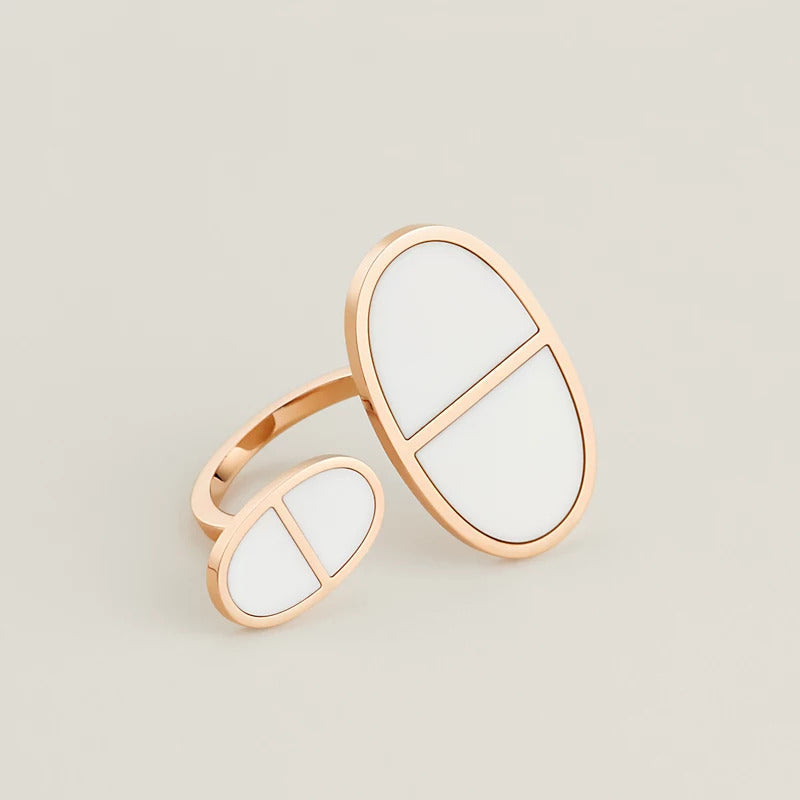 Hermes Chaine D'ancre Verso Large 18K Gold Ring product image 1, provided for visual reference and product detail review