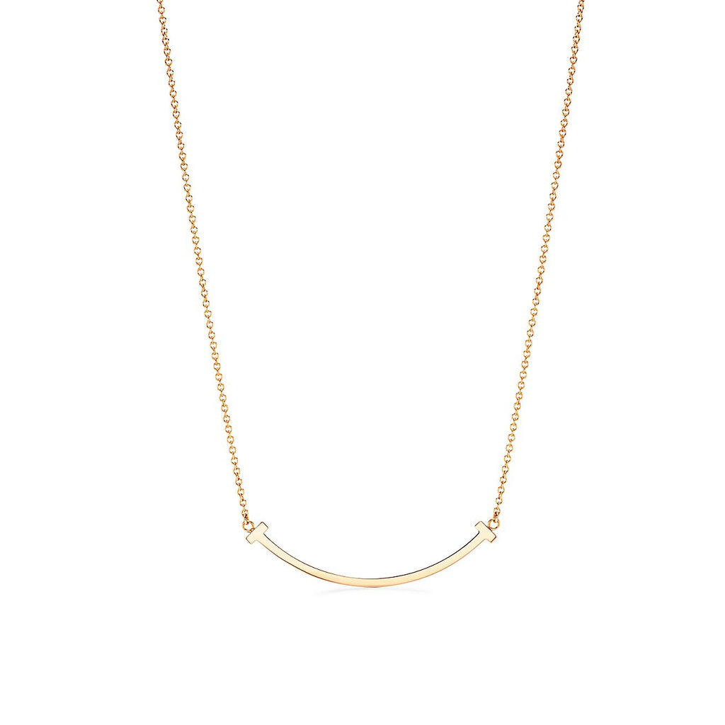 Tiffany Smile Pendant 18K Gold Necklace product image 1, provided for visual reference and product detail review