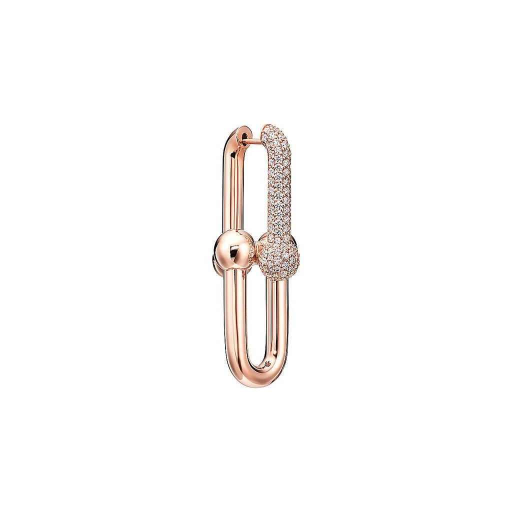 Tiffany HardWear Large Link Diamonds 18K Gold Earrings product image 5, provided for visual reference and product detail