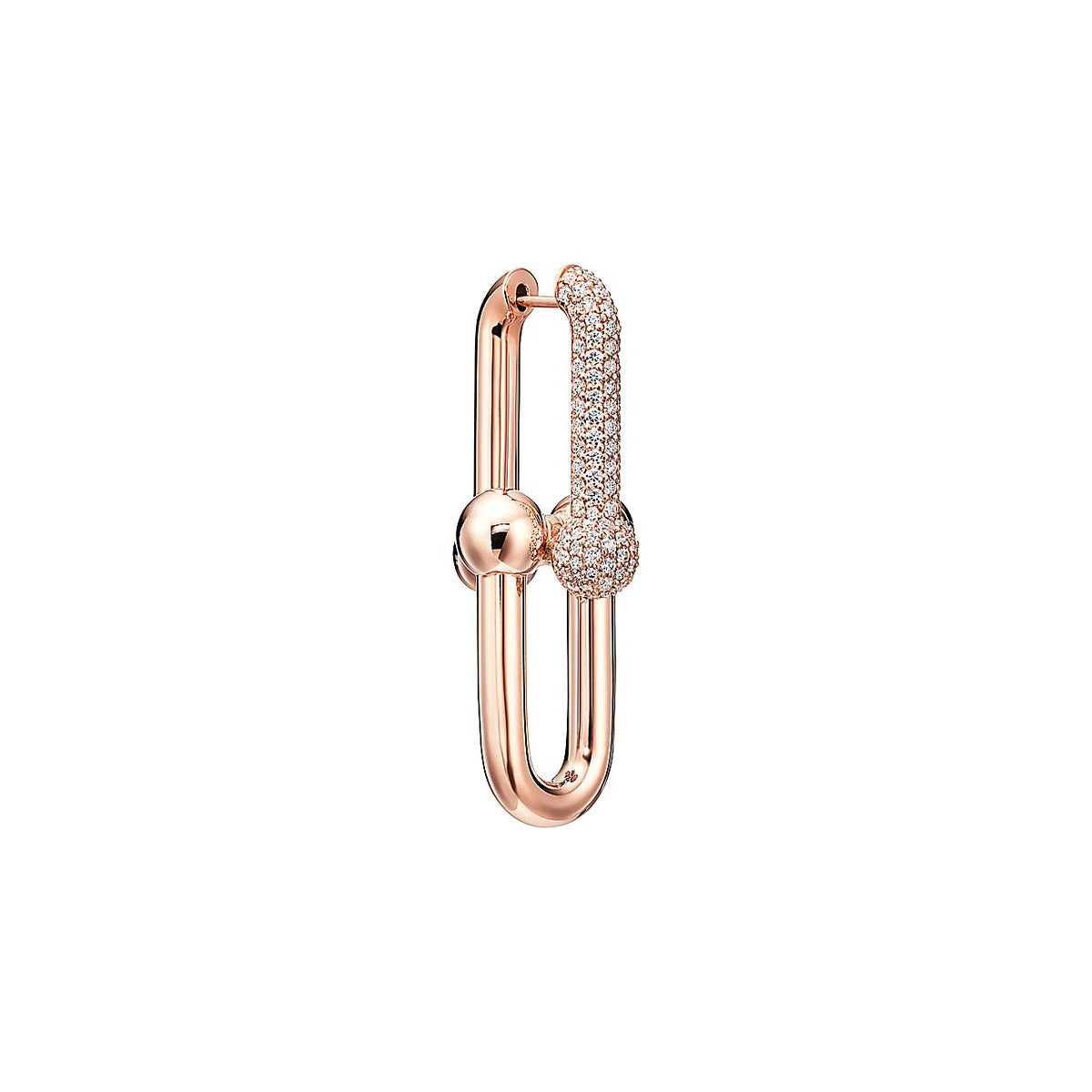 Tiffany HardWear Large Link Diamonds 18K Gold Earrings product image 5, provided for visual reference and product detail