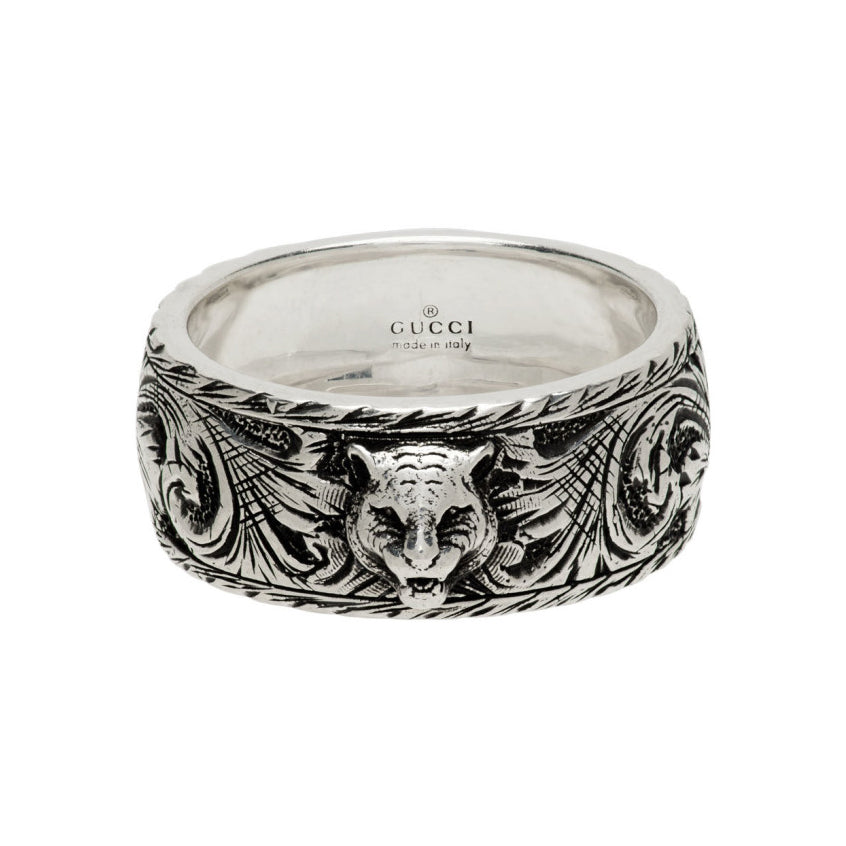 Double Gucci Feline Head Ring product image 1, provided for visual reference and product detail review