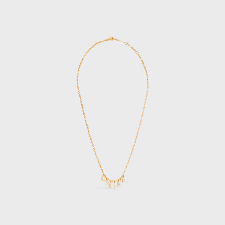 Celine Paris Strass Crystals 18K Gold Necklace product image 3, provided for visual reference and product detail review