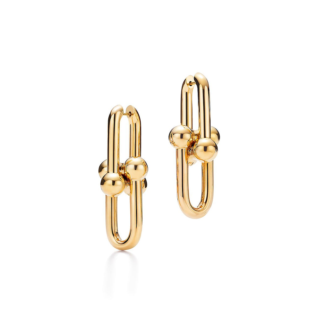 Tiffany HardWear Extra Large Link 18K Gold Earrings product image 1, provided for visual reference and product detail review